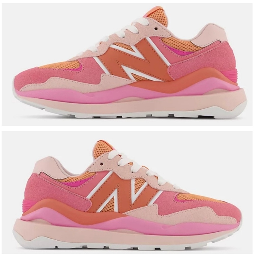 New Balance 57/40 Valentine's Day Retro Running Shoes / Sneakers - Pink / Orange